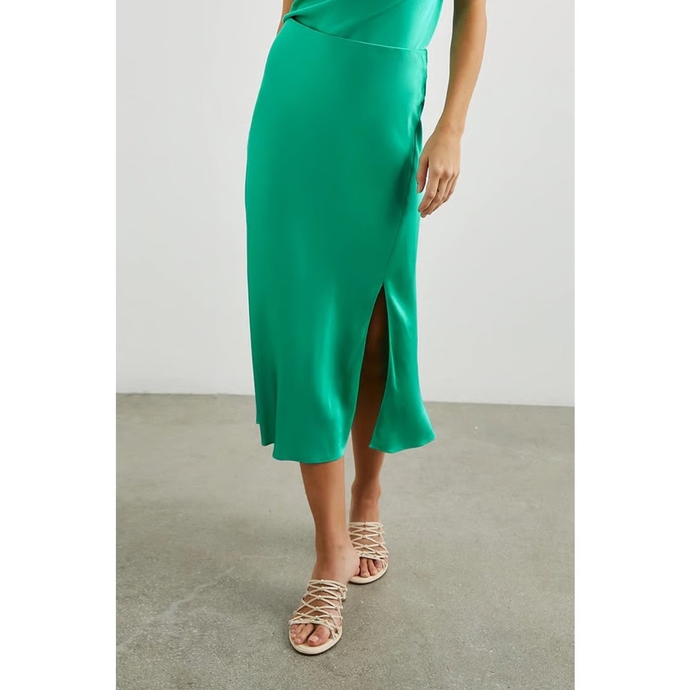 Rails Teal Satin Skirt